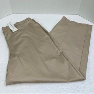 Alfred Dunner NWT Beige Pull on Pants Size 18M classic fit elastic back 2 pocket
